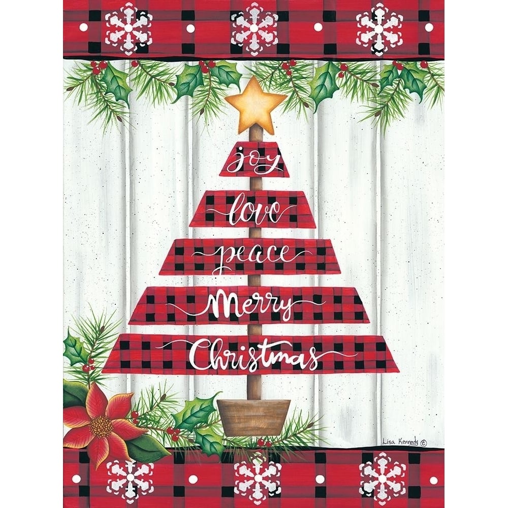 Red Buffalo Plaid Tree Poster Print by Lisa Kennedy-VARPDXKEN1039 Image 1