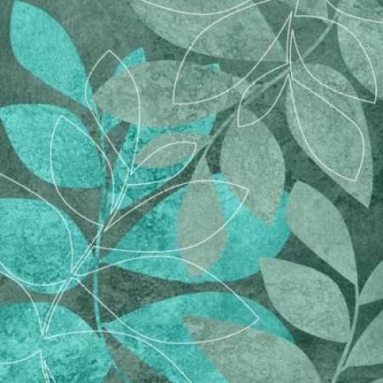 Teal Leaves II Poster Print by Kristin Emery-VARPDXKESQ088B Image 1