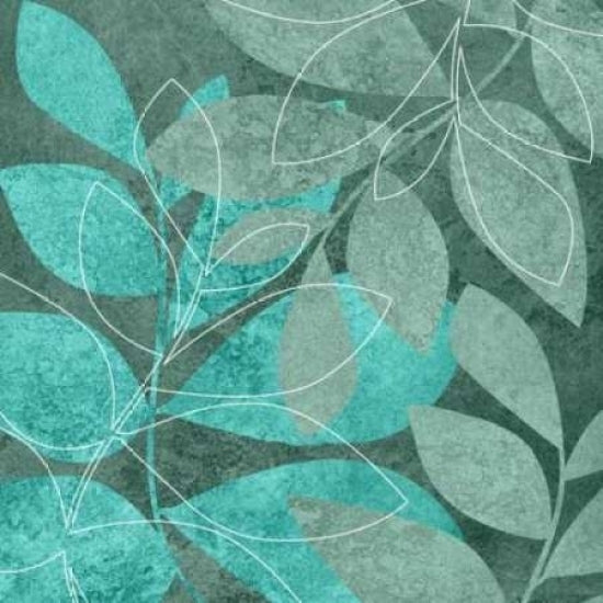 Teal Leaves II Poster Print by Kristin Emery-VARPDXKESQ088B Image 2