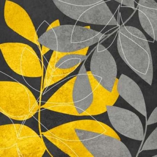 Gray and Gold Leaves II Poster Print by Kristin Emery-VARPDXKESQ091B Image 1