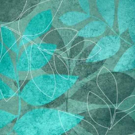 Teal Leaves I Poster Print by Kristin Emery-VARPDXKESQ088A Image 1