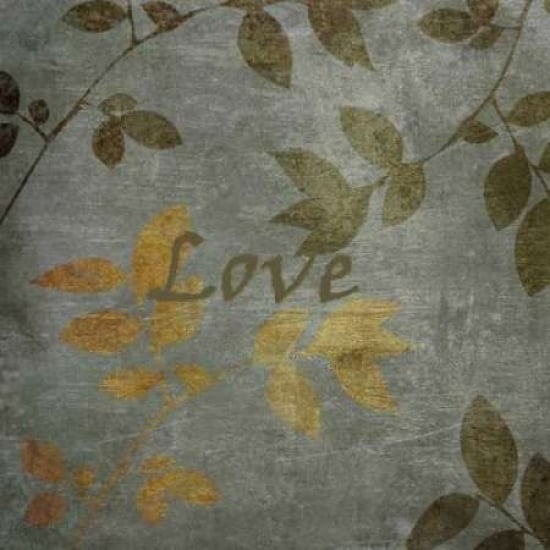 Green and Brown Leaves Love Poster Print by Kristin Emery-VARPDXKESQ104C Image 2