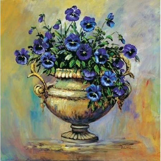 Blue pansies delight Poster Print by Katharina Schottler-VARPDXKS012 Image 1