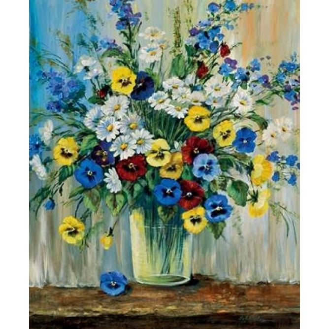 A vase with pansies Poster Print by Katharina Schottler-VARPDXKS060 Image 1