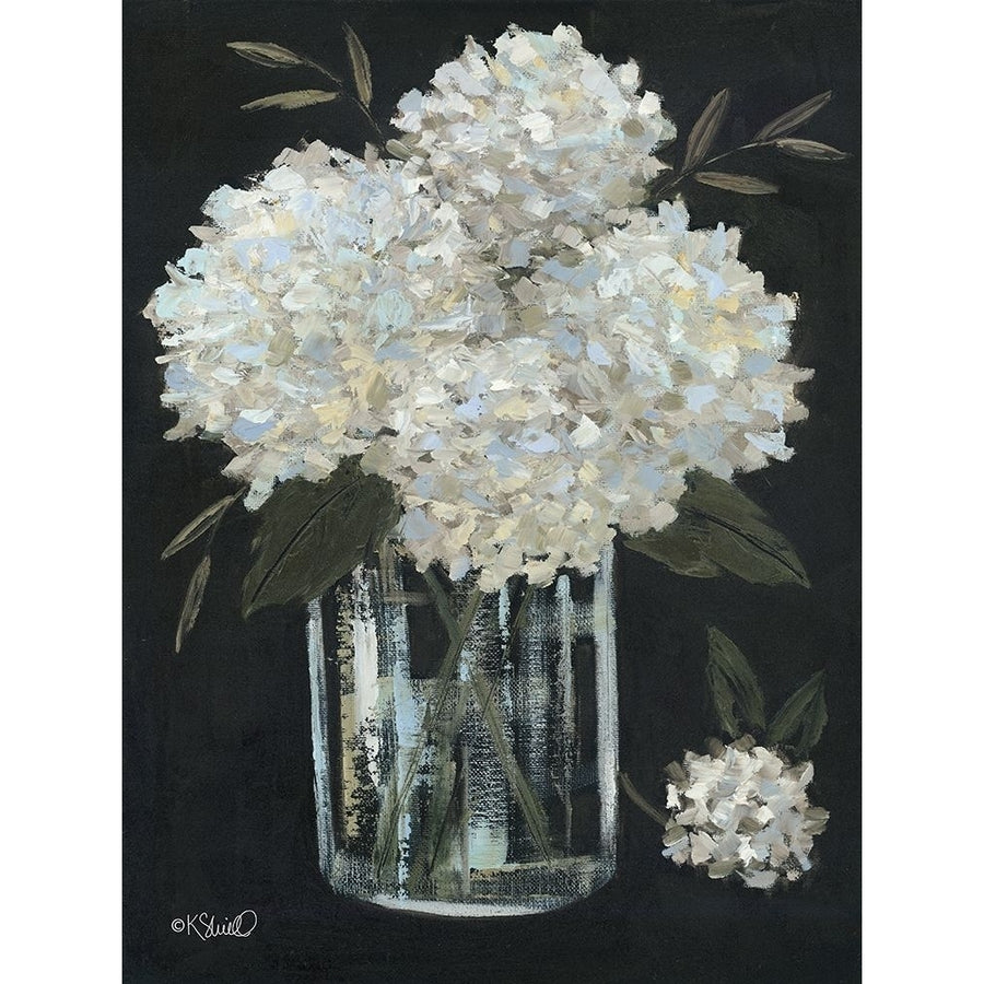 White Hydrangeas II Poster Print by Kate Sherrill-VARPDXKS131 Image 1