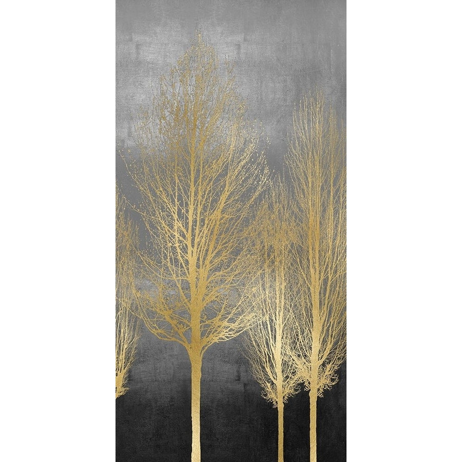 Gold Trees on Gray Panel II by Kate Bennett-VARPDXKTB117784 Image 1