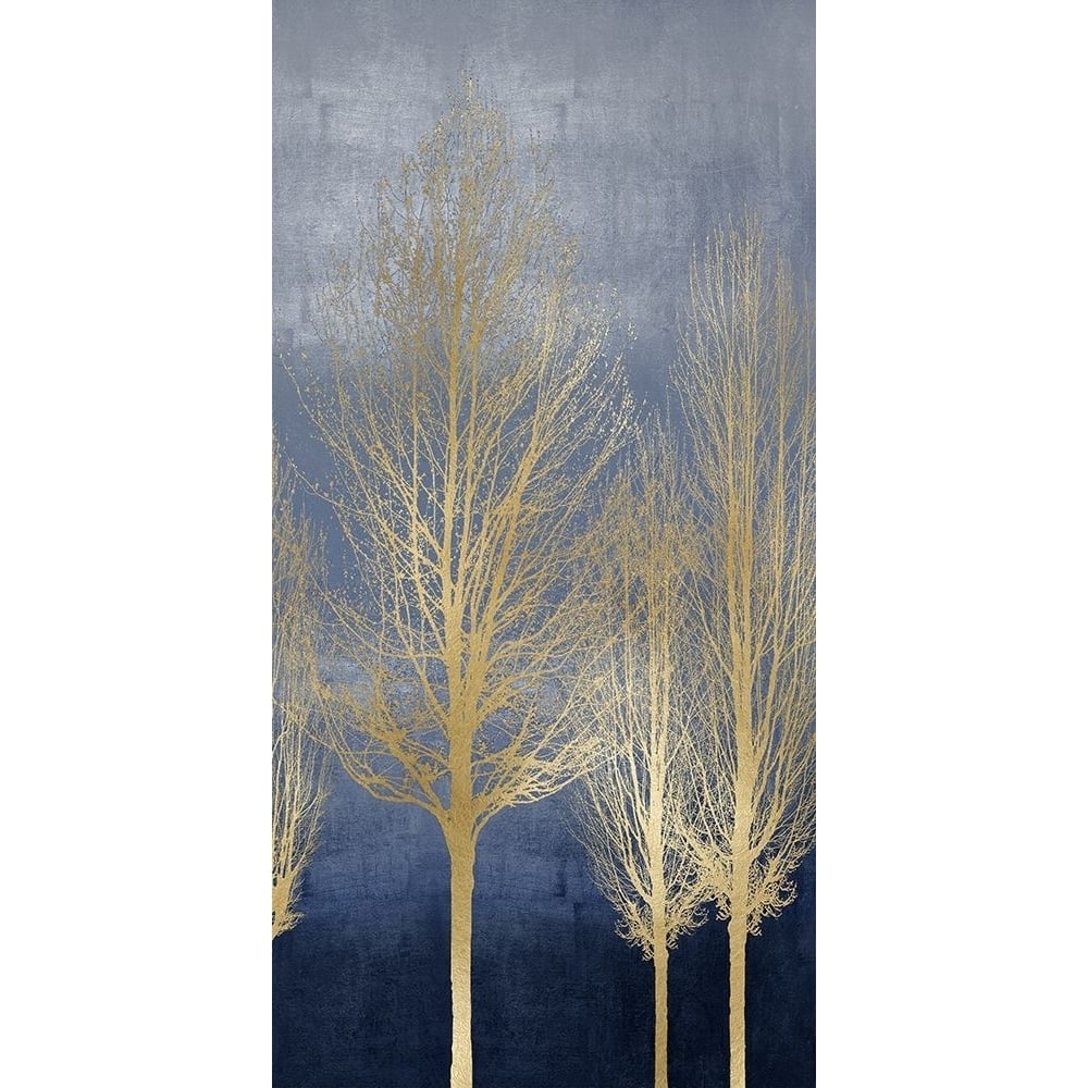 Gold Trees on Blue Panel II by Kate Bennett-VARPDXKTB117778 Image 1