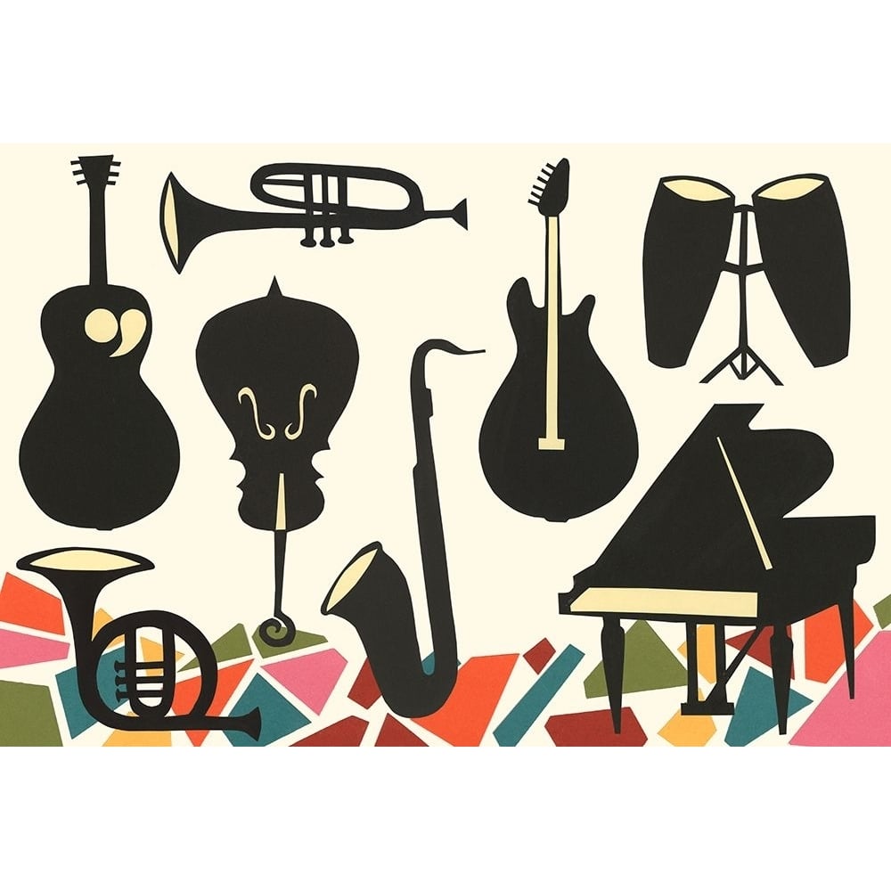 Cut Paper Instruments Collection A Poster Print - Regina Moore-VARPDXL001178A Image 1