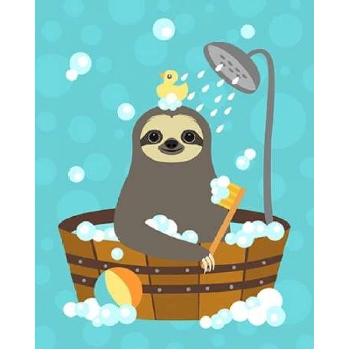 Bathing Sloth Poster Print by Nancy Lee-VARPDXL820D Image 1