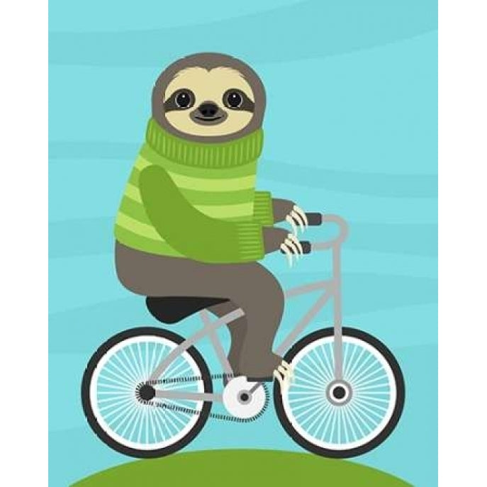 Cycling Sloth Poster Print by Nancy Lee-VARPDXL821D Image 2