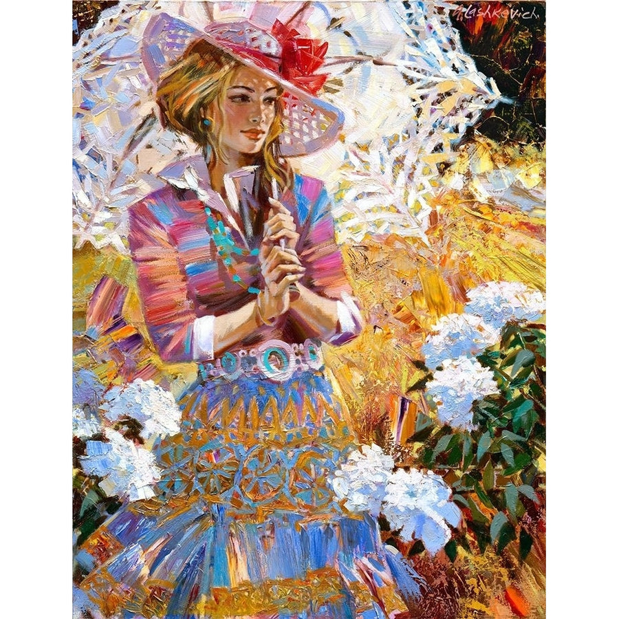 Girl with an openwork umbrella Poster Print by Alexey Lashkevich-VARPDXLA1 Image 1