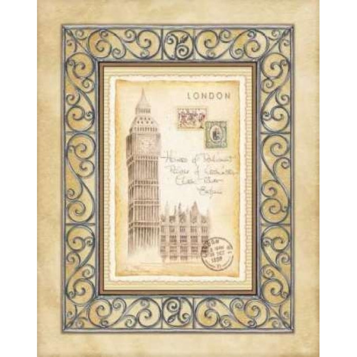 London Postcard Poster Print by Andrea Laliberte-VARPDXLAL045 Image 1