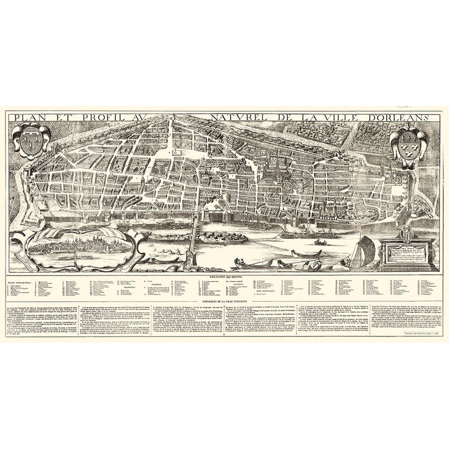 Orleans City Planning France - Jacob 1849 Poster Print by Jacob Jacob-VARPDXLANE0009 Image 1