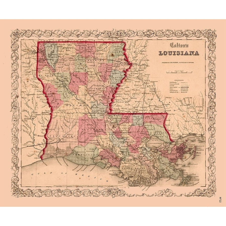 Louisiana - Colton 1855 by Colton-VARPDXLALO0005 Image 1