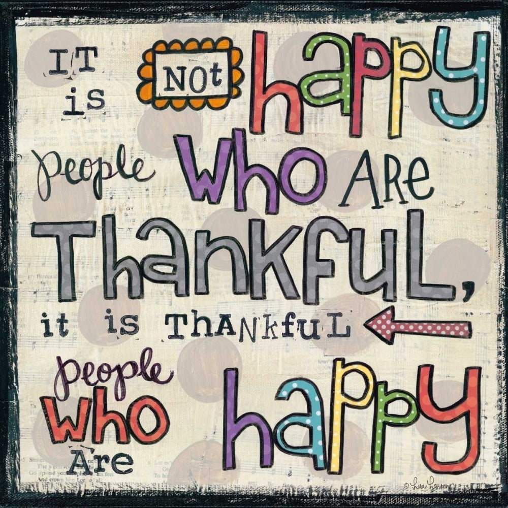 Thankful People Poster Print by Lisa Larson-VARPDXLAR336 Image 1