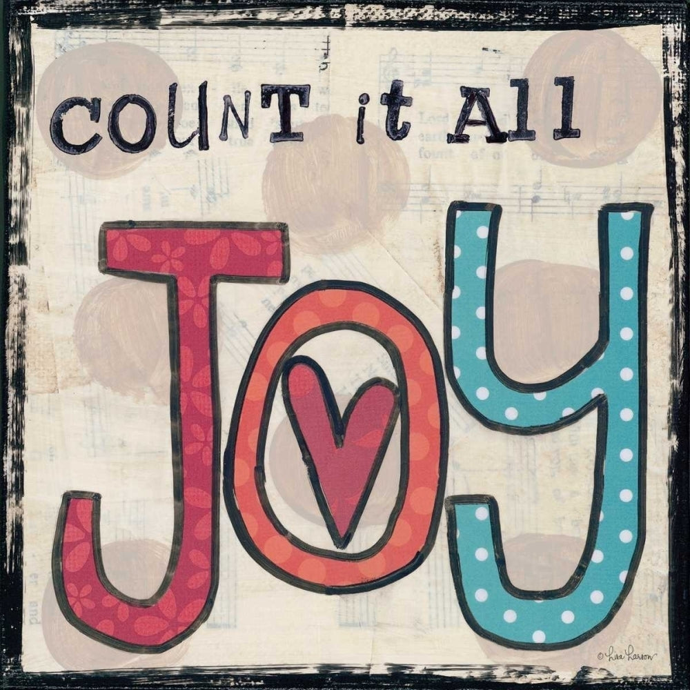 Count It All Joy Poster Print by Lisa Larson-VARPDXLAR327 Image 1