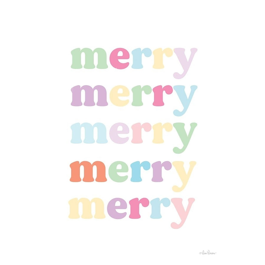 Pastel Very Merry Poster Print - Lisa Larson-VARPDXLAR561 Image 1