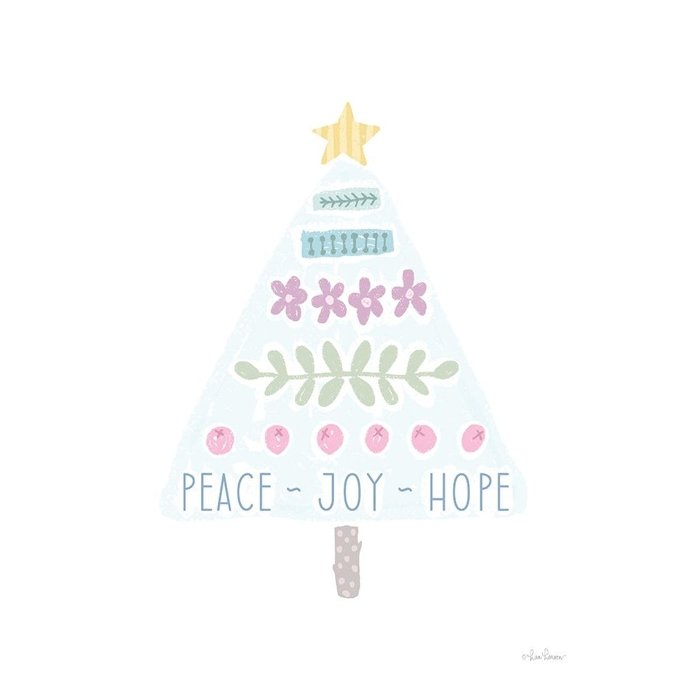 Peace Joy Hope Christmas Tree Poster Print - Lisa Larson-VARPDXLAR565 Image 1