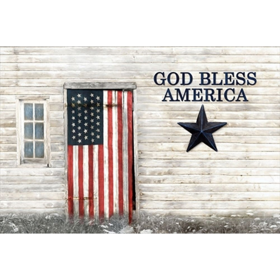 God Bless American Flag Poster Print by Lori Deiter-VARPDXLD1283 Image 1