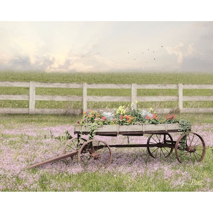 Country Flower Wagon Poster Print by Lori Deiter-VARPDXLD1664 Image 1