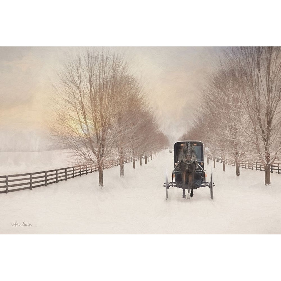 Snowy Amish Lane Poster Print by Lori Deiter-VARPDXLD1786 Image 1