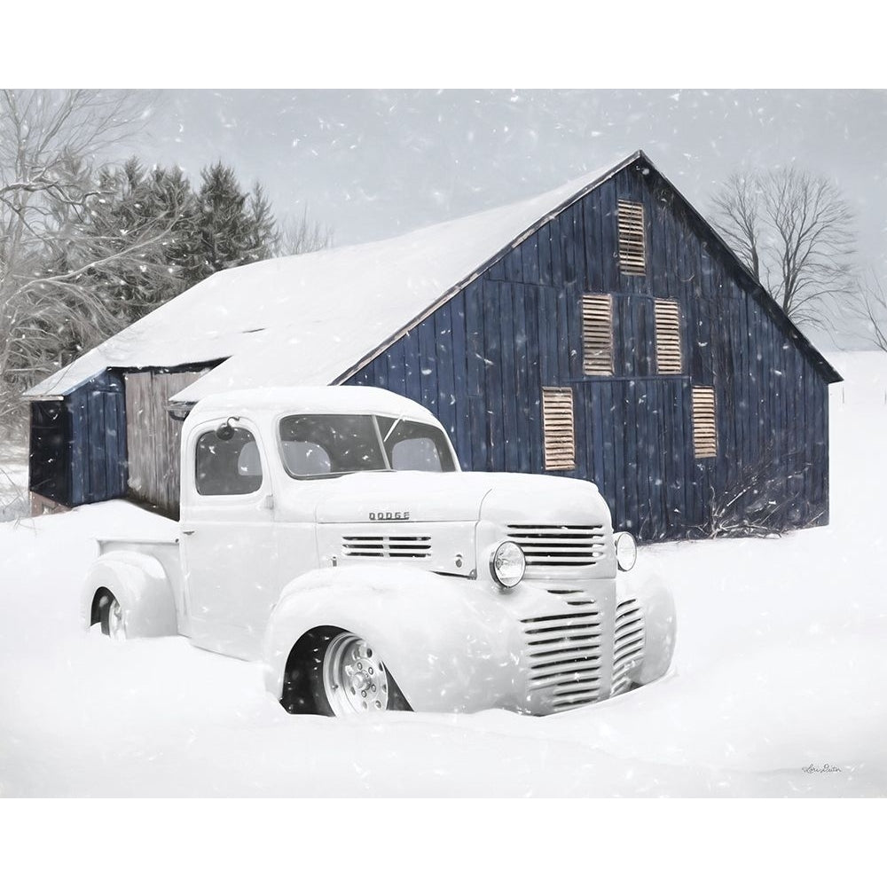 Winter Blue Barn by Lori Deiter-VARPDXLD2026 Image 1