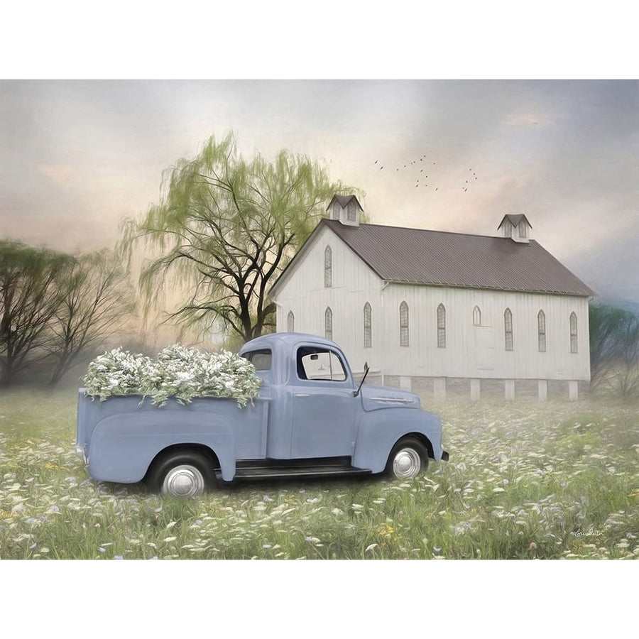 Blue Ford at Barn Poster Print by Lori Deiter-VARPDXLD2273 Image 1