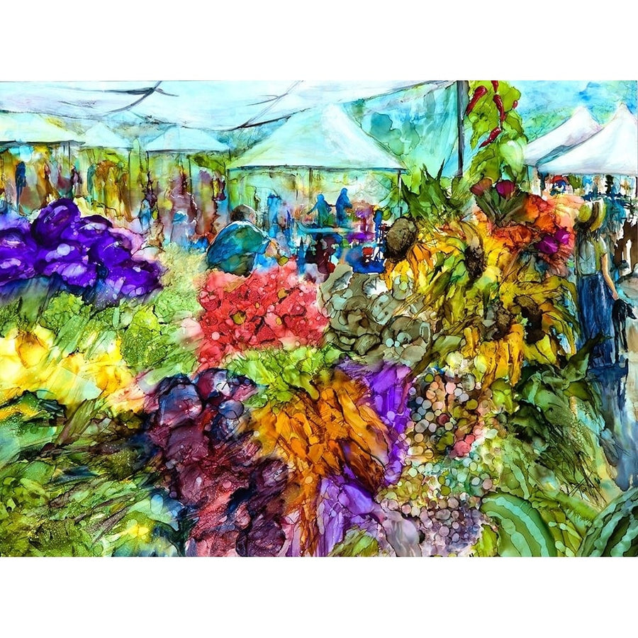 At the Market Poster Print - by Leslie Art-VARPDXLESFRA239683 Image 1