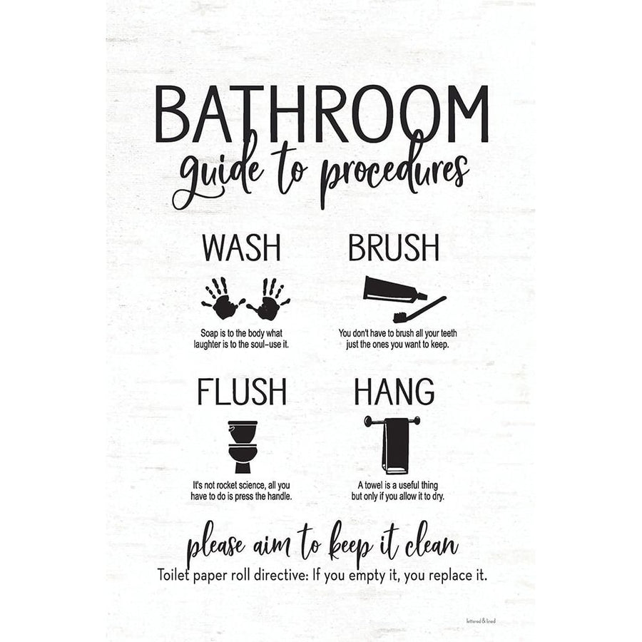 Bathroom Guide by Lettered and Lined-VARPDXLET148 Image 1