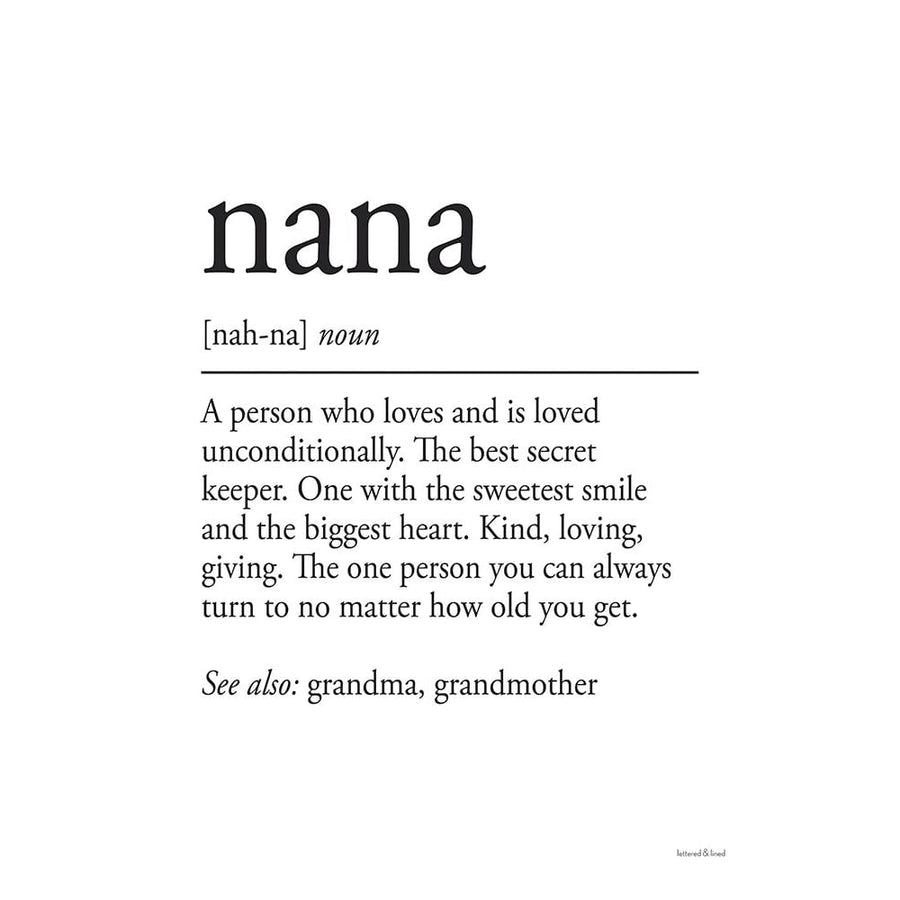 Nana Definition by Lettered and Lined-VARPDXLET193 Image 1