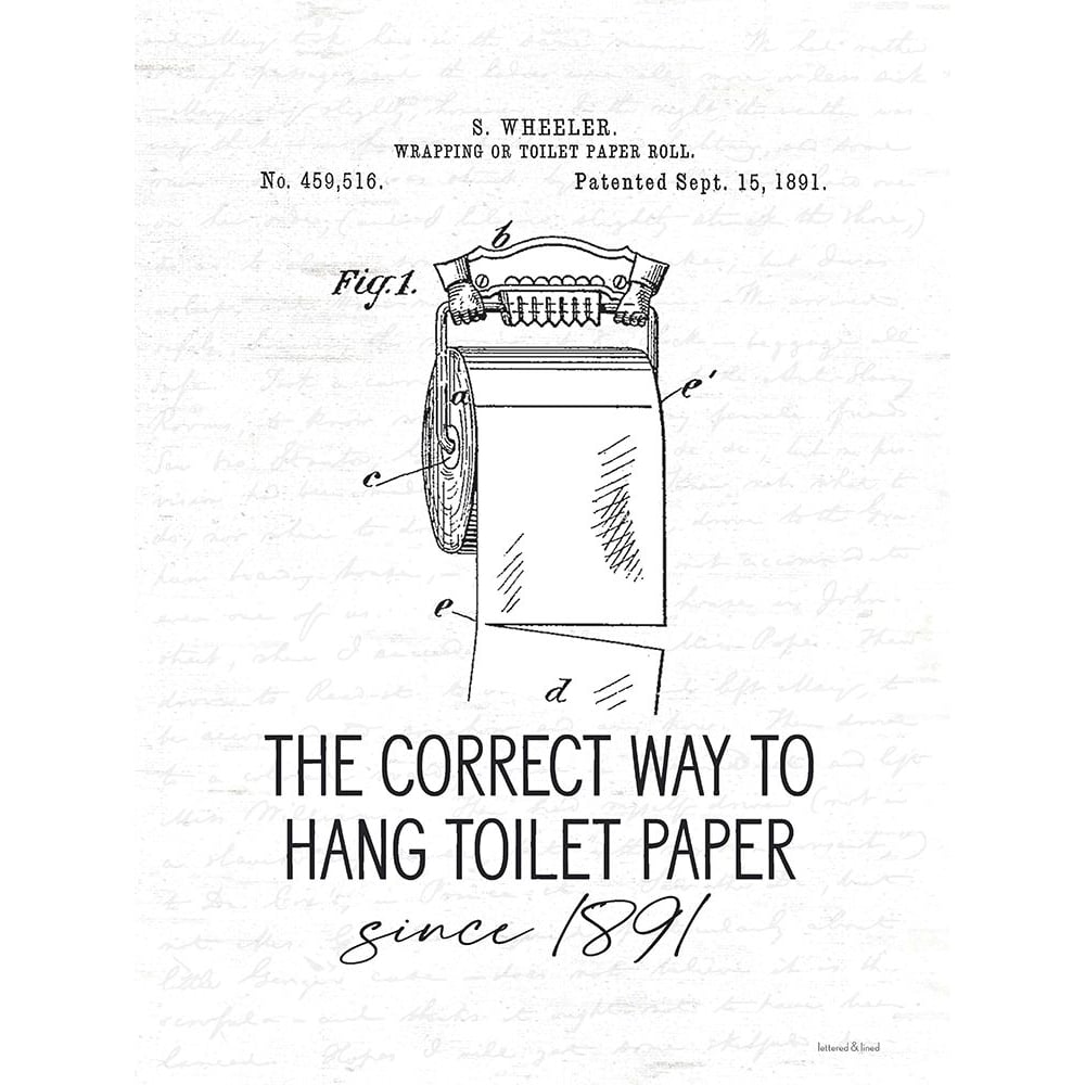 Correct Way to Hang Toilet Paper by Lettered and Lined-VARPDXLET144 Image 1