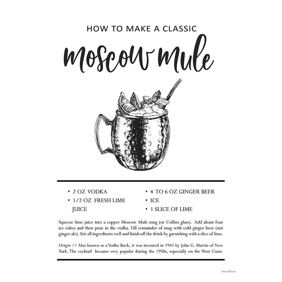 Moscow Mule Poster Print - Lettered And Lined-VARPDXLET611 Image 1