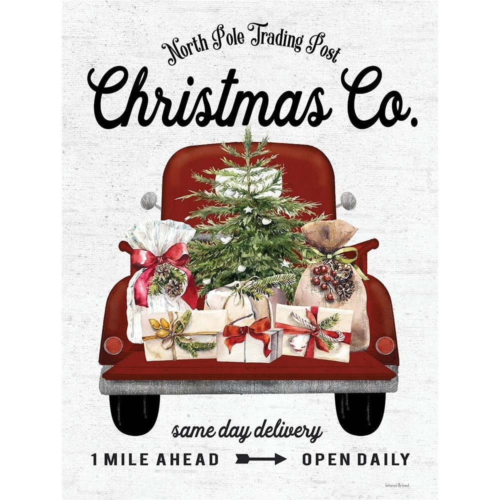 Christmas Co. Truck Delivery Poster Print - and Lined Lettered-VARPDXLET757 Image 1