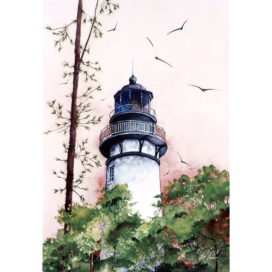 Amelia Island Lighthouse - Fl. Poster Print - Gene Rizzo-VARPDXLHAI Image 1