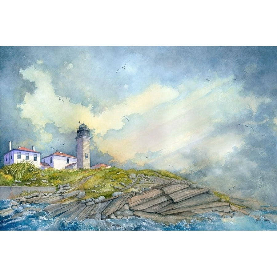 Beavertail Lighthouse - R.I. Poster Print - Gene Rizzo-VARPDXLHBT Image 1