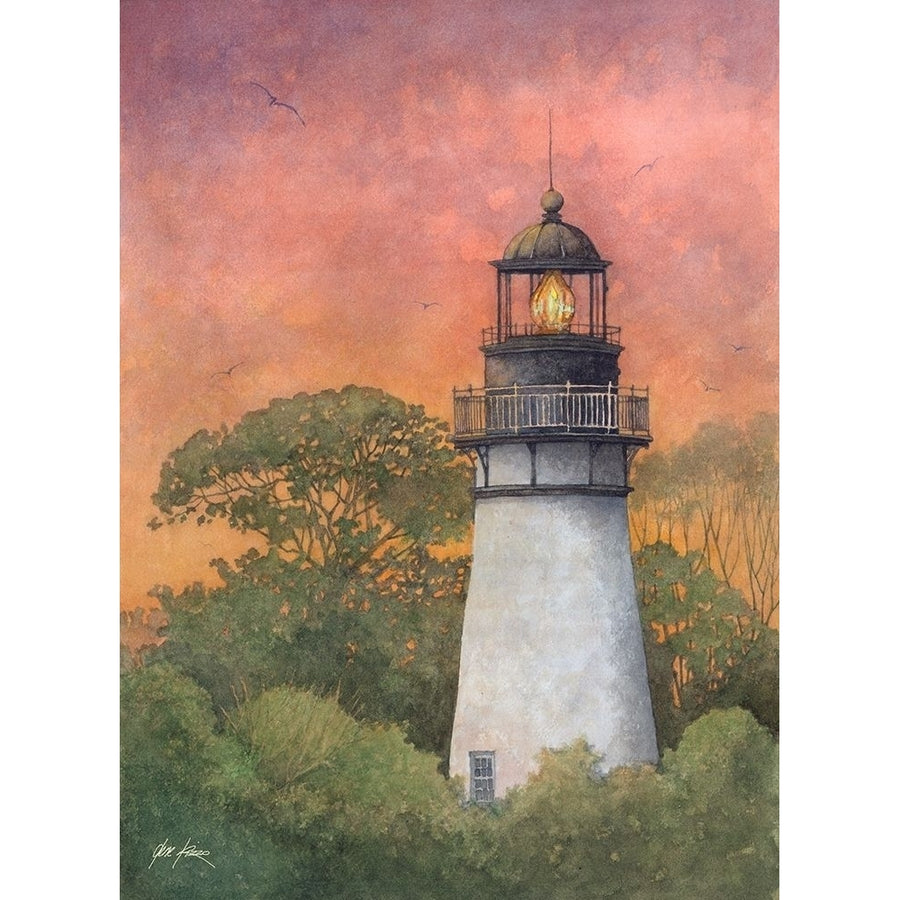 Amelia Island Lighthouse-2 Poster Print - Gene Rizzo-VARPDXLHAIN Image 1