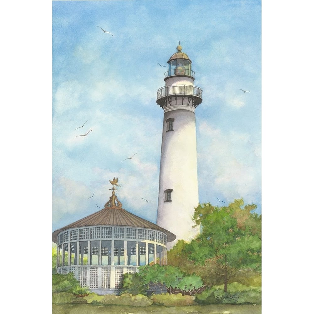 St. Simons Lighthouse Poster Print - Gene Rizzo-VARPDXLHSTSIMONS Image 1