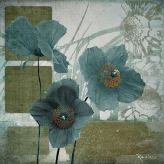 Cerulean Poppies I Poster Print by Robert Lacie-VARPDXLRP110 Image 1