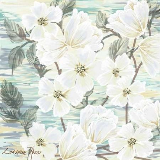 White Water Flowers 2 Poster Print by Lorraine Rossi-VARPDXLRSQ244B Image 1