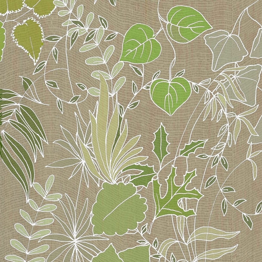 Linen Leaves 2 Poster Print by Lorraine Rossi-VARPDXLRSQ253B Image 1