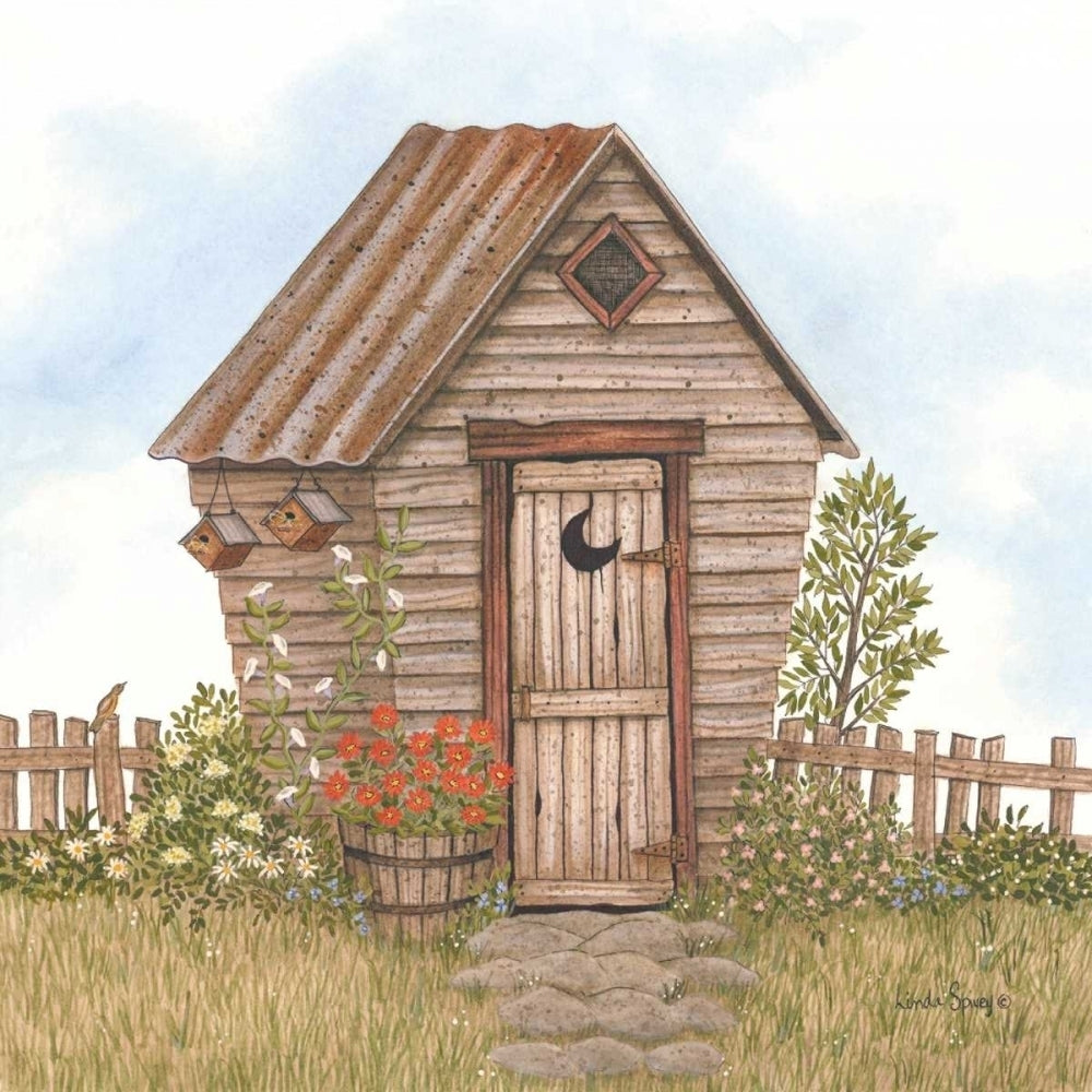 Garden Outhouses II Poster Print by Linda Spivey-VARPDXLS1392 Image 1