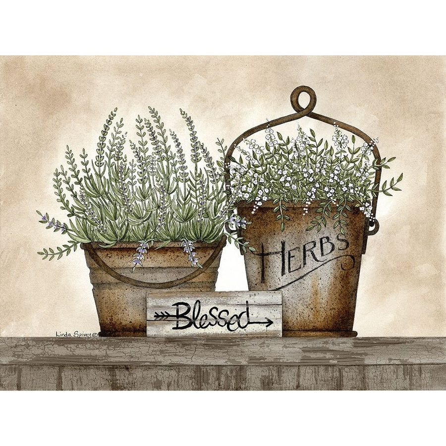 Blessed Herbs Poster Print by Linda Spivey-VARPDXLS1673 Image 1