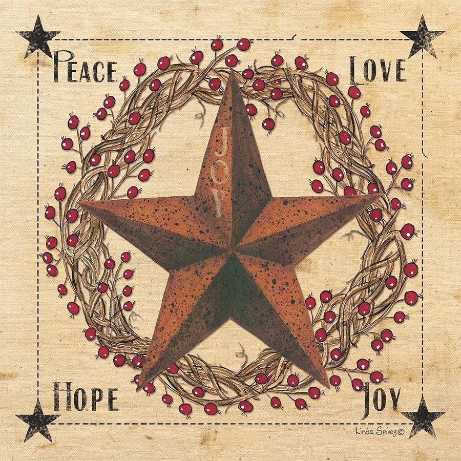 Peace Love Hope Joy Poster Print by Linda Spivey-VARPDXLS1701 Image 1