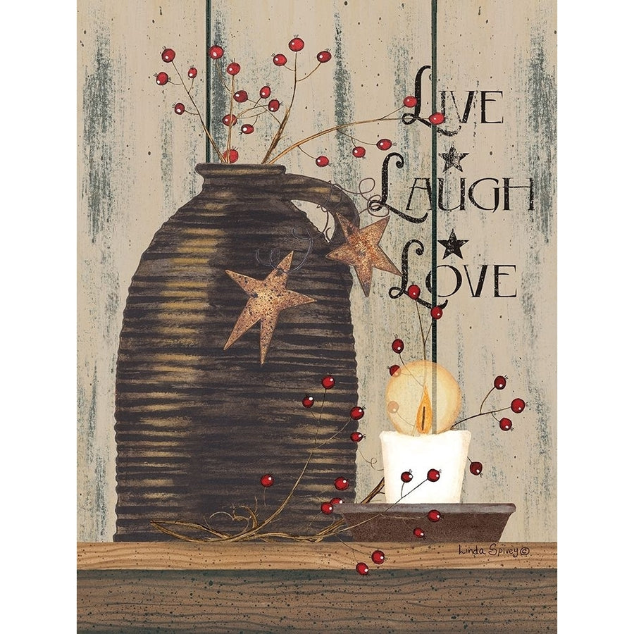 Live Laugh Love Poster Print by Linda Spivey-VARPDXLS1755 Image 1