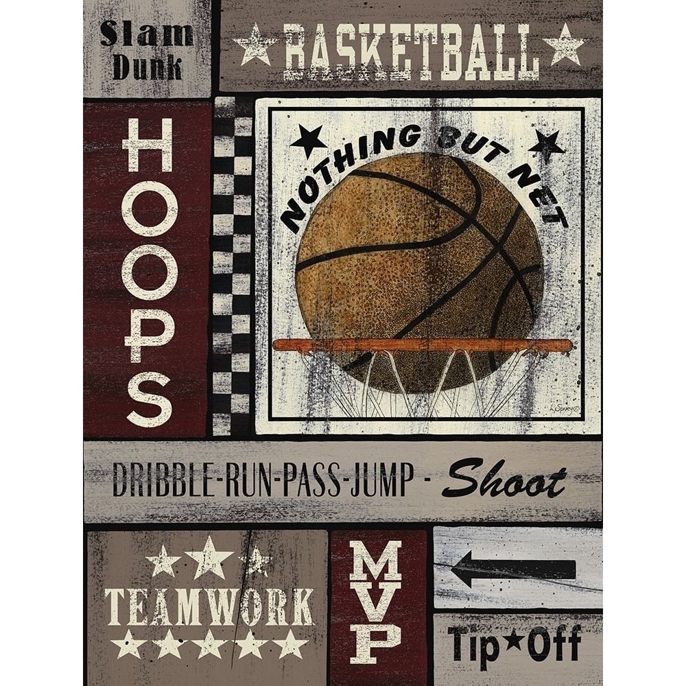 Basketball Hoops Poster Print by Linda Spivey-VARPDXLS1772 Image 1