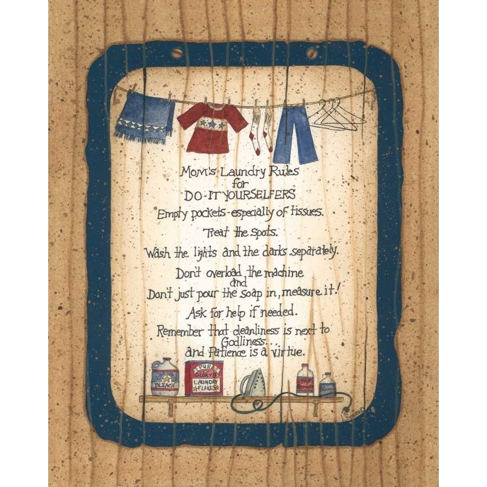 Moms Laundry Rules Poster Print by Linda Spivey-VARPDXLS611 Image 1