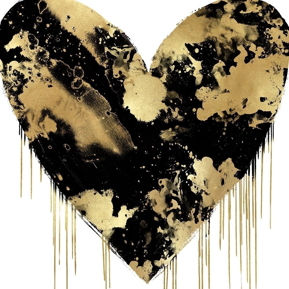 Big Hearted Black and Gold Poster Print by Lindsay Rodgers-VARPDXLSG116651 Image 1