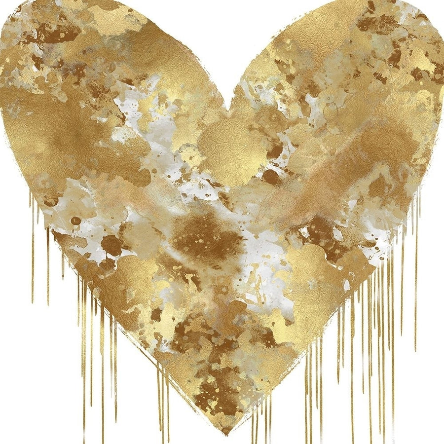 Big Hearted Gold and White Poster Print by Lindsay Rodgers-VARPDXLSG116659 Image 1