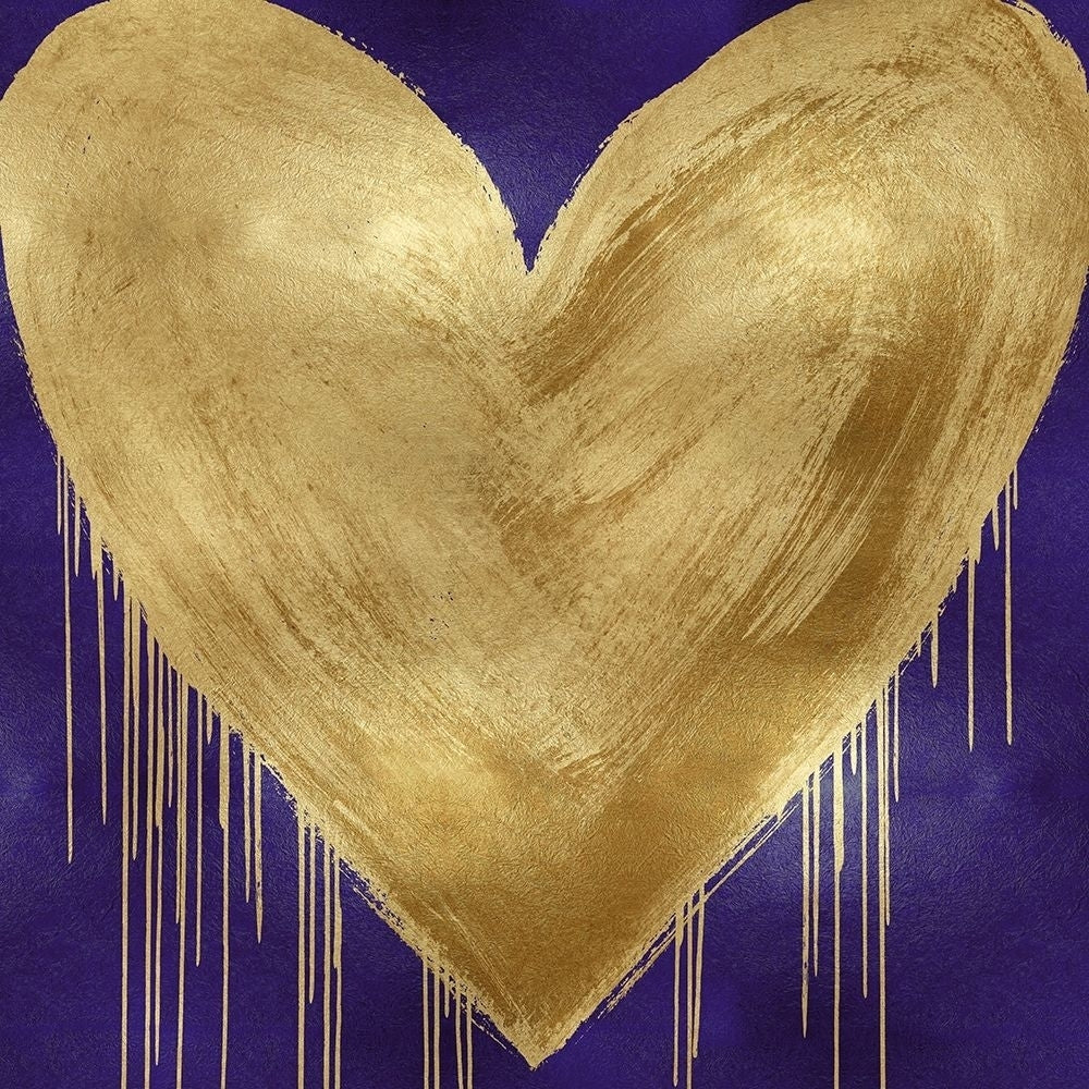 Big Hearted Gold on Purple Poster Print by Lindsay Rodgers-VARPDXLSG116663 Image 1