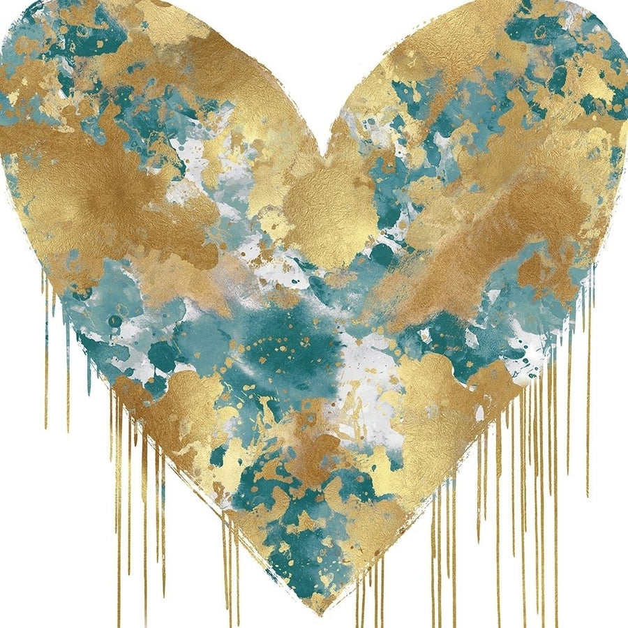 Big Hearted Green and Gold Poster Print by Lindsay Rodgers-VARPDXLSG116666 Image 1